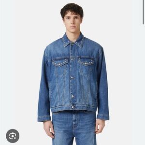 Iceberg 50th Anniversary re-Edit Studded Blue Denim Jacket